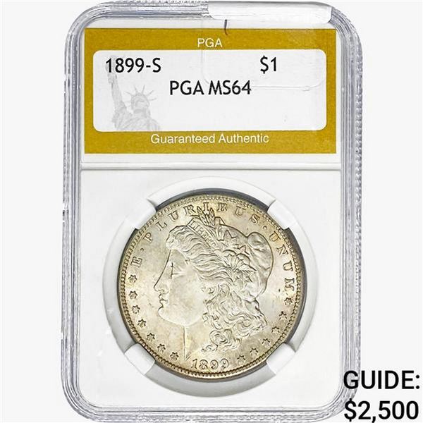 1899-S Morgan Silver Dollar PGA MS64