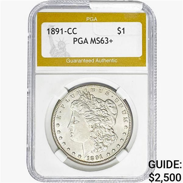 1891-CC Morgan Silver Dollar PGA MS63+