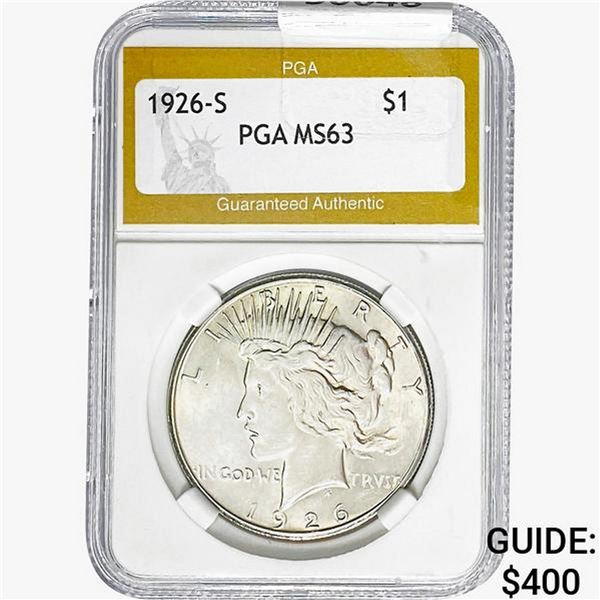1926-S Silver Peace Dollar PGA MS63