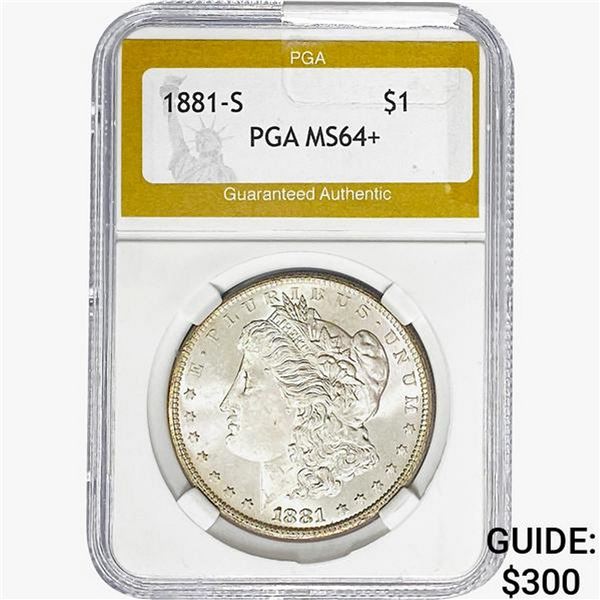 1881-S Morgan Silver Dollar PGA MS64+