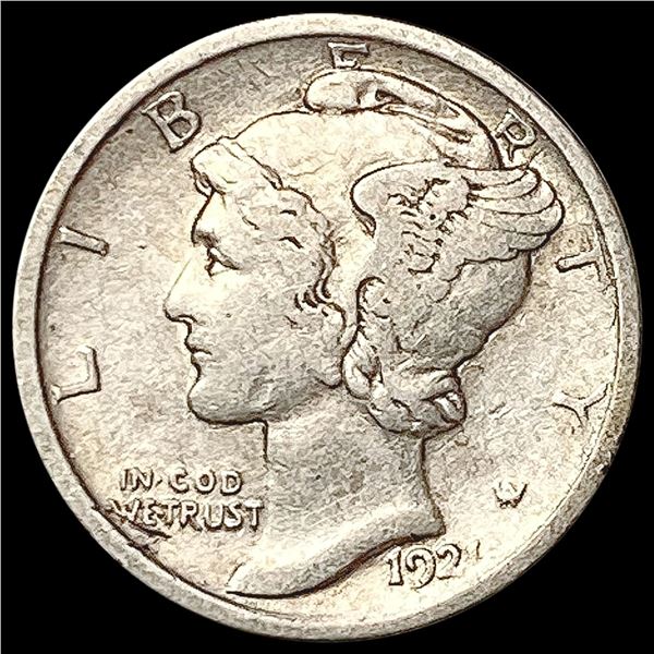 1921 Mercury Dime NEARLY UNCIRCULATED