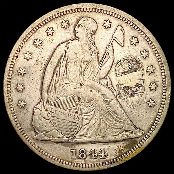 1844 Seated Liberty Dollar LIGHTLY CIRCULATED