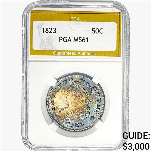 1823 Capped Bust Half Dollar PGA MS61