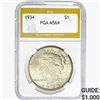 1934 Silver Peace Dollar PGA MS64