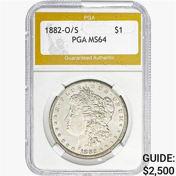 1882-O/S Morgan Silver Dollar PGA MS64