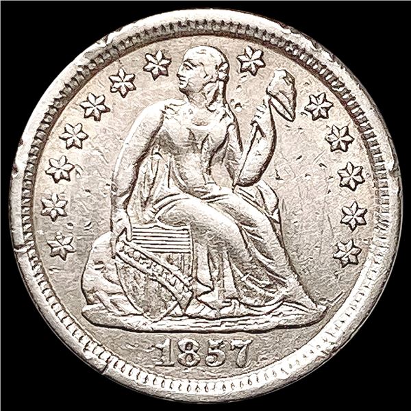 1857-O Seated Liberty Dime CHOICE AU