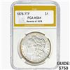 Image 1 : 1878 REV 78 Morgan Silver Dollar PGA MS64