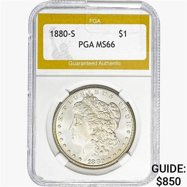 1880-S Morgan Silver Dollar PGA MS66