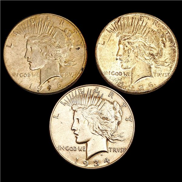 1926-1934 [3] Silver Peace Dollar HIGH GRADE