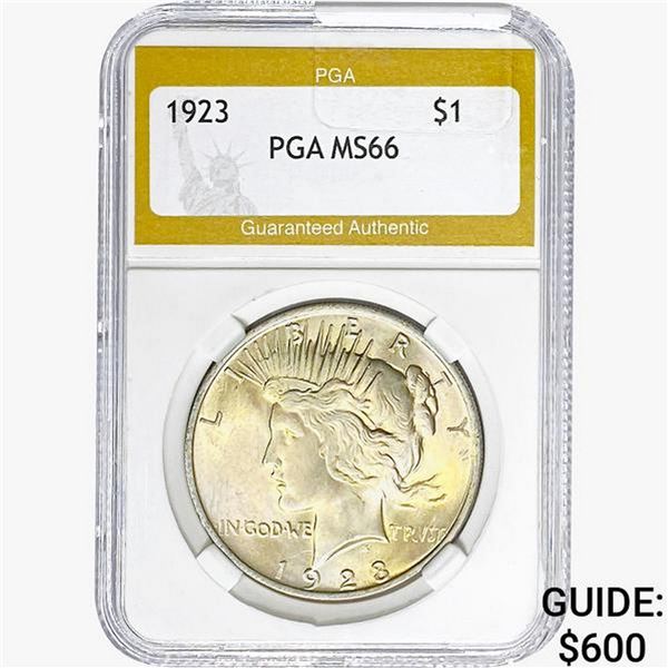 1923 Silver Peace Dollar PGA MS66