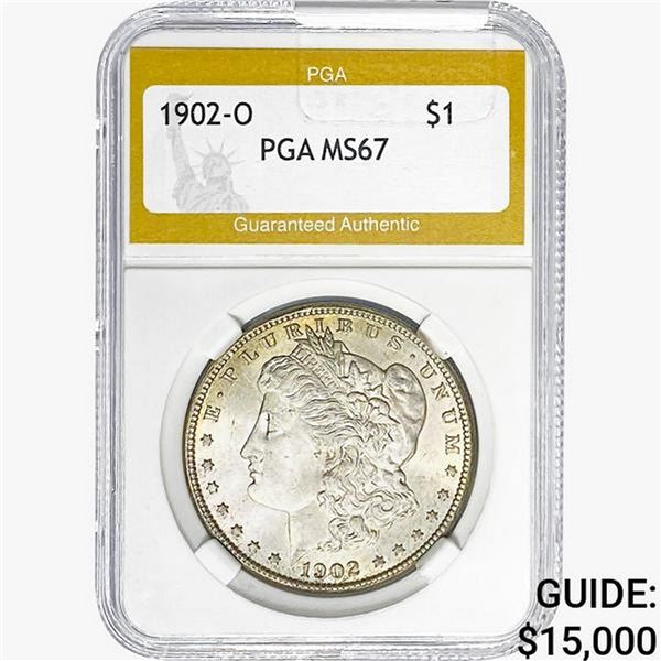 1902-O Morgan Silver Dollar PGA MS67