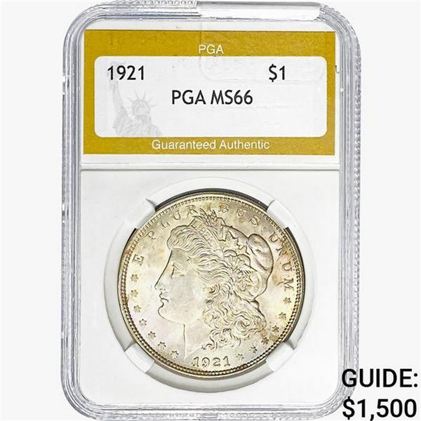 1921 Morgan Silver Dollar PGA MS66
