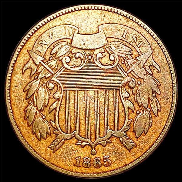 1865 Two Cent Piece NEARLY UNCIRCULATED