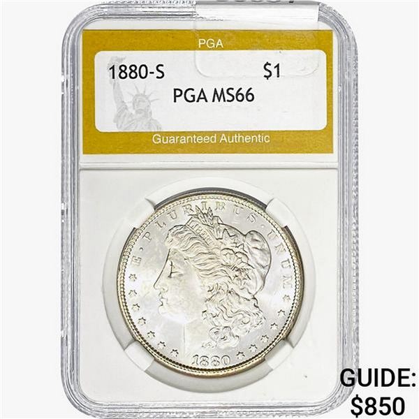 1880-S Morgan Silver Dollar PGA MS66
