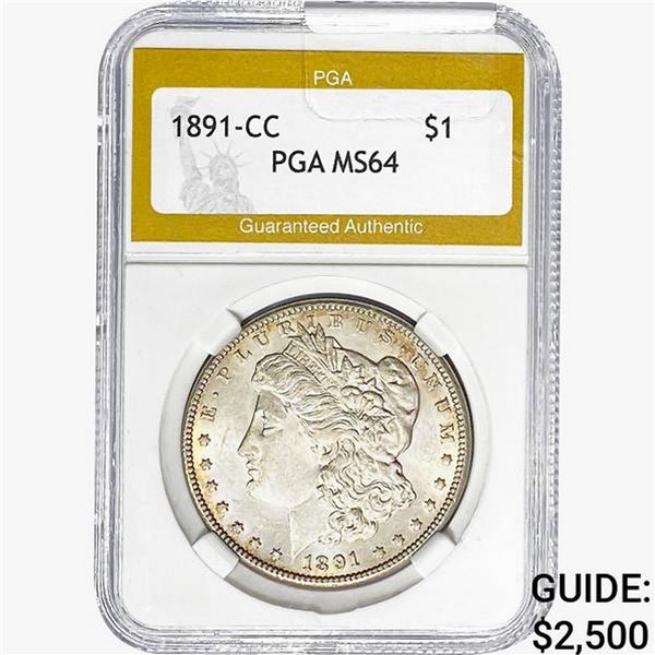 1891-CC Morgan Silver Dollar PGA MS64