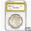 Image 1 : 1891-CC Morgan Silver Dollar PGA MS64