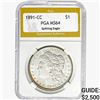 Image 1 : 1891-CC Morgan Silver Dollar PGA MS64 Spit Eagle