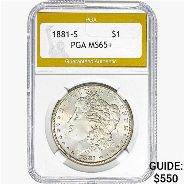 1881-S Morgan Silver Dollar PGA MS65+