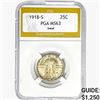 Image 1 : 1918-S Standing Liberty Quarter PGA MS63 DETAIL