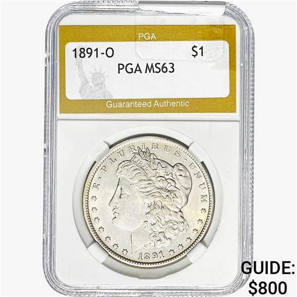 1891-O Morgan Silver Dollar PGA MS63