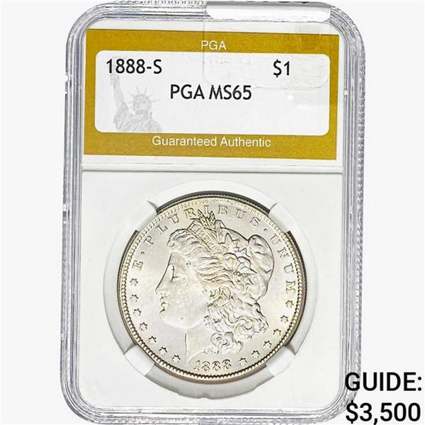 1888-S Morgan Silver Dollar PGA MS65
