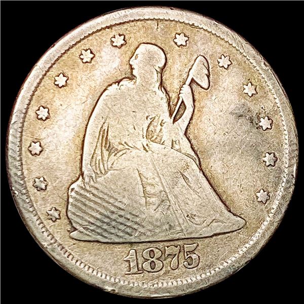 1875-CC Twenty Cent Piece NICELY CIRCULATED