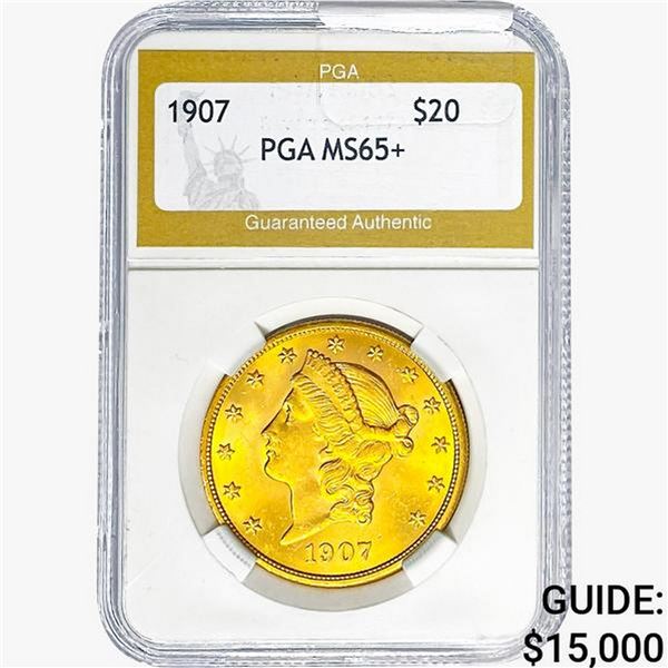 1907 $20 Gold Double Eagle PGA MS65+