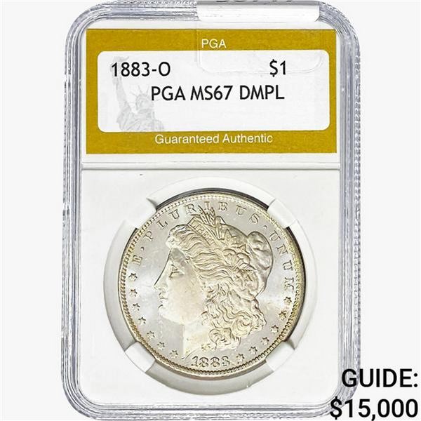 1883-O Morgan Silver Dollar PGA MS67 DMPL