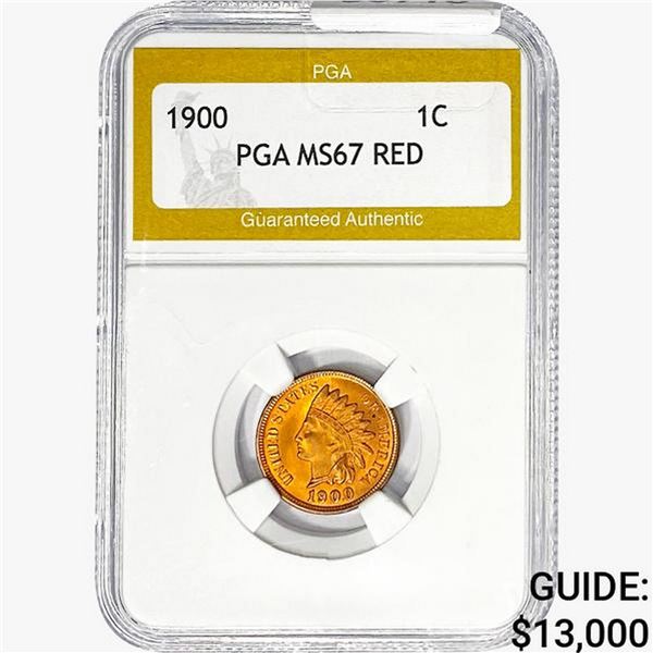 1900 Indian Head Cent PGA MS67 RED