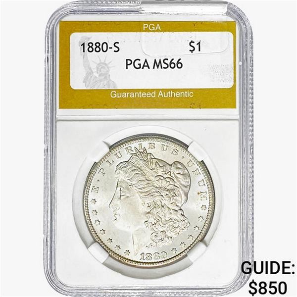 1880-S Morgan Silver Dollar PGA MS66