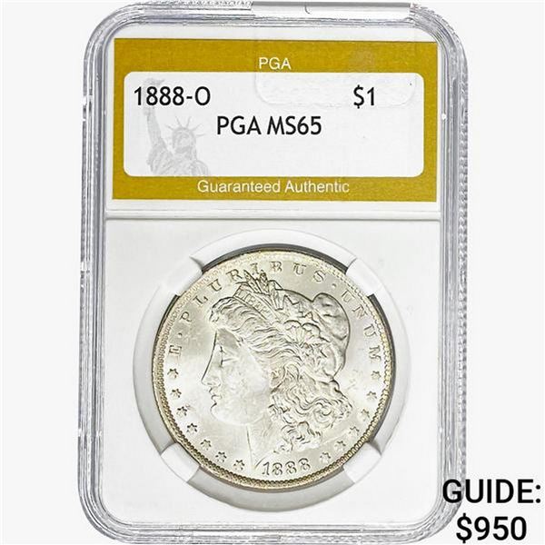 1888-O Morgan Silver Dollar PGA MS65
