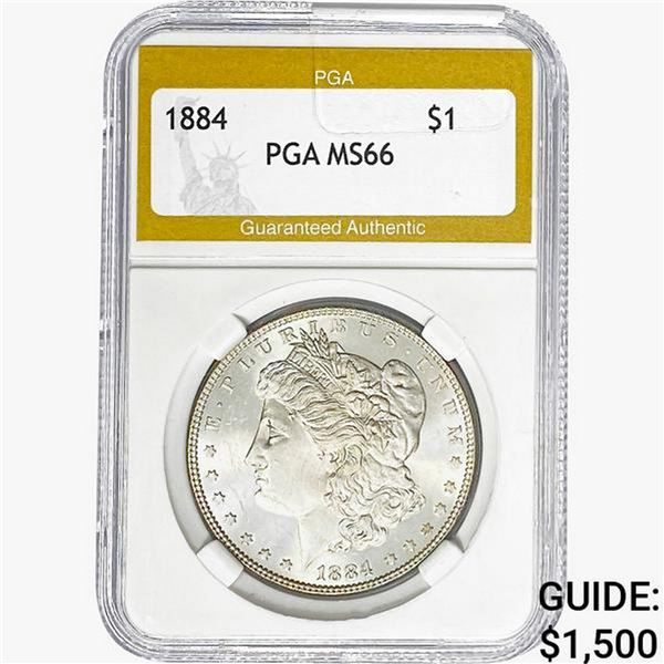 1884 Morgan Silver Dollar PGA MS66