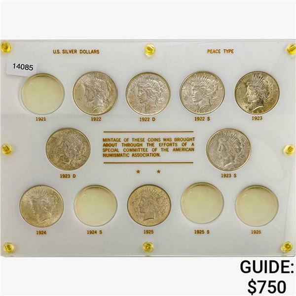 1922-1925 [8] Peace Dollar Set