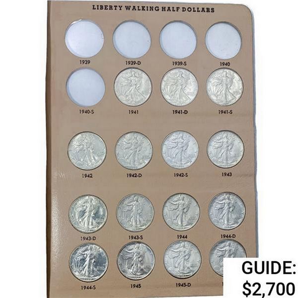1941-1947 Walking Half Dollar Book (20 Coins)  GEMBU