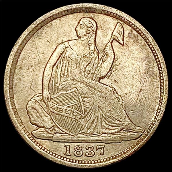 1837 Seated Liberty Half Dime CLOSELY UNCIRCULATED