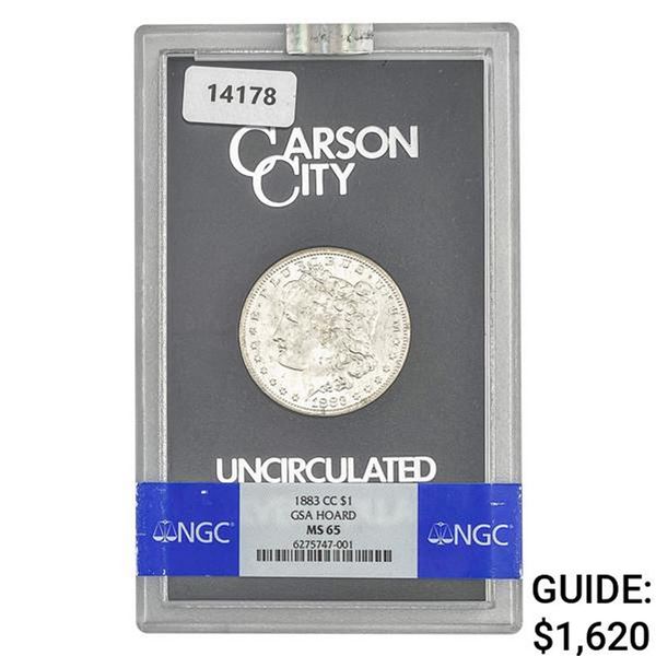 1883-CC Morgan Silver Dollar NGC MS65 GSA