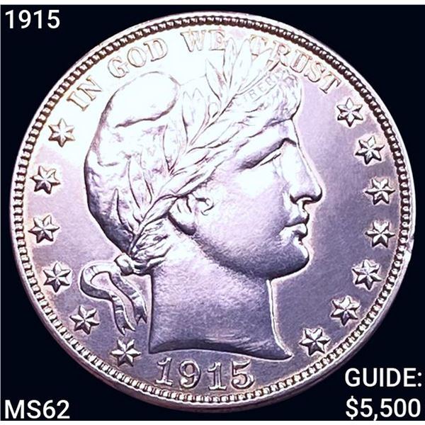 1915 Barber Half Dollar UNCIRCULATED