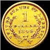 Image 2 : 1849 Rare Gold Dollar CLOSELY UNCIRCULATED