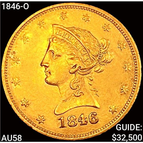 1846-O $10 Gold Eagle CHOICE AU
