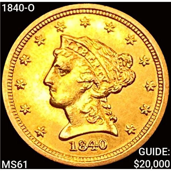1840-O $2.50 Gold Quarter Eagle UNCIRCULATED