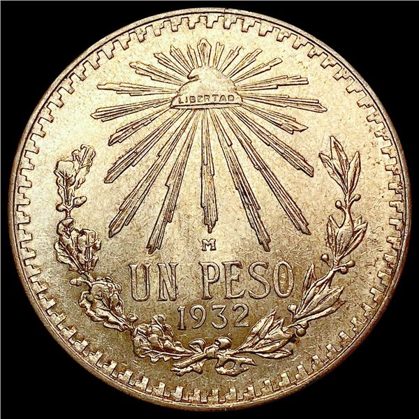 1932 Mexico 1 Peso CHOICE AU