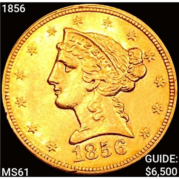 1856 $5 Gold Half Eagle UNCIRCULATED