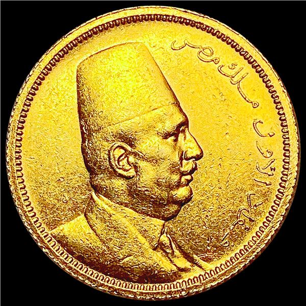 1922 02391oz Gold Egypt 100 Piastres CLOSELY UNCIRCULATED