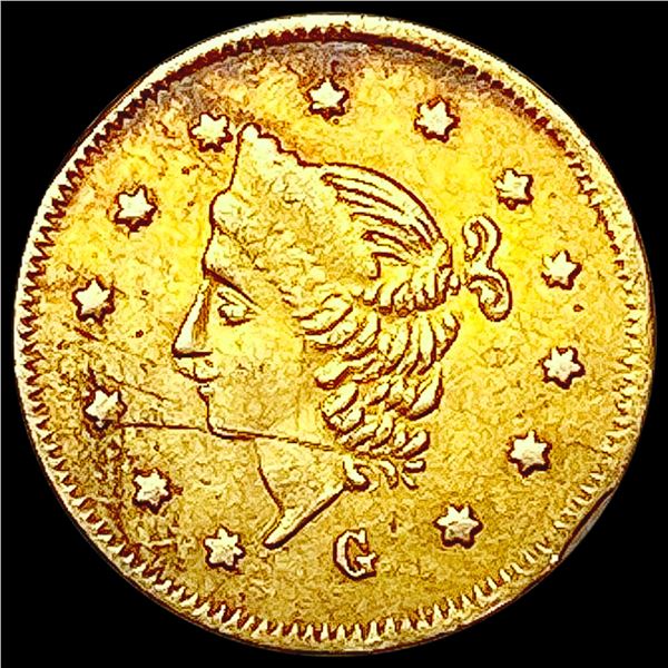 1867 Round California Gold Half Dollar HIGH GRADE