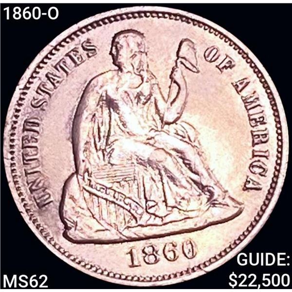 1860-O Seated Liberty Dime UNCIRCULATED