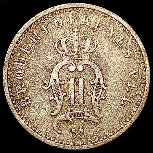 1901 Norway 0.4oz Silver 10 ore LIGHTLY CIRCULATED
