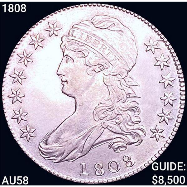 1808 Capped Bust Half Dollar CHOICE AU