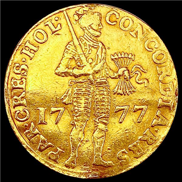 1777 0.1235oz Gold Netherlands West Friesland Coin CLOSELY UNCIRCULATED