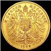 Image 2 : 1909 0.098oz Gold Austria Coin UNCIRCULATED