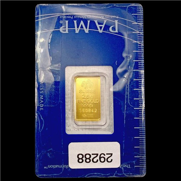 Suisse 0.0881oz Gold Bar UNCIRCULATED